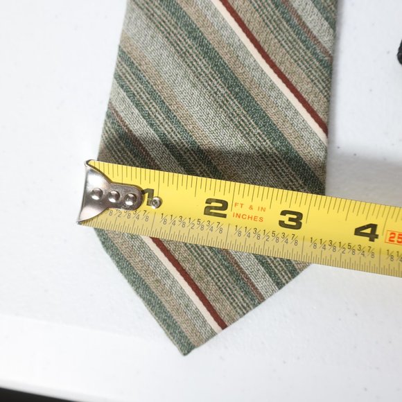 Kippenheimer Stripes Mens Neck Tie Gray Red - Picture 3 of 3